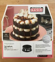 So findet man auch quadratische springformen mit 30 x 30 cm oder 40 x 40 cm. Kaiser Mini Springform 18 Cm Fur 1 2 Rezeptportion Vegan Im Test