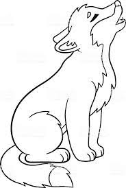 Earth day free printable coloring pages 21750. Coloring Pages Little Cute Baby Wolf Howls Stock Vector Art More Images Of Activity 625438880 Baby Wolf Cute Wolf Drawings Wolf Drawing