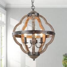 4.6 out of 5 stars. Lnc Natural Wood Dining Room Chandelier 3 Light Weathered Gray Farmhouse Cage Chandelier Lowes Com In 2021 Dining Chandelier Wood Chandelier Dining Room Chandelier
