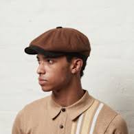 Alex Sand Leather Cap For Men