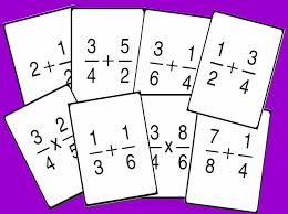 Juegos matemáticos eso para imprimir : Bingo Matematico De Operaciones Con Fracciones Nivel I Juegos Y Matematicas