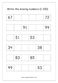 Ordering Numbers Worksheets Missing Numbers What Comes Before And After Number 1 10 1 20 1 50 1 100 Free Printables Megaworkbook