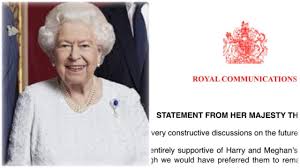 In a press release on jan. Queen Elizabeth Releases Statement On Harry Meghan Sandringhamsummit Youtube