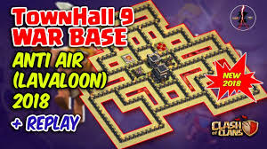 Diatas merupakan base th 9 terkuat versi saya pribadi,base ini tahan terhadap serangan troop darat maupun udara meski base th 9 ini kuat bukan berarti anti semua seperti th 10 dan th 11 semua,jika lawan atau perampoknya sudah level titan dan membawa. Base War Th9 Anti Air Lavaloon Th9 War Base 2018 Clash Of Clans Youtube