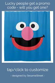 Grover Face Art Shower Curtain Zazzle Com Face Art Custom Shower Custom Shower Curtains