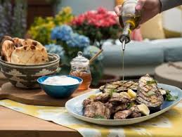 Couscous with chickpeas, fennel, and citrus. Mediterranean Chicken Thighs With Potatoes Peppers And Feta Recipe Valerie Bertinelli Food Network