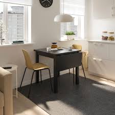 Nordviken Leifarne Table And 2 Chairs Black Broringe Black Ikea In 2020 Small Apartment Kitchen Table Small Table And Chairs Ikea Table And Chairs