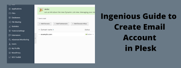 How To Create Email Account Id In Plesk Panel In 2020 Create Email Account Accounting Email Account