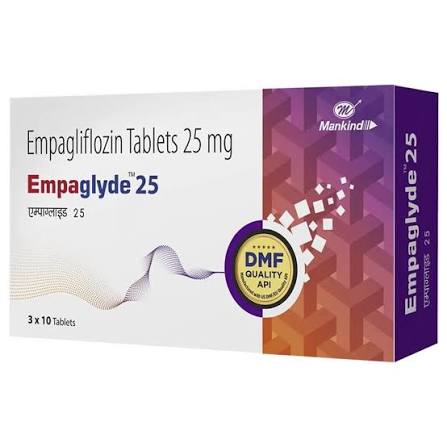 Buy Empaglyde 25 Tablet 10's online | Uses, Side Effects, Price and substitutes | Apollo Pharmacy