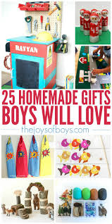 These gift ideas for toddler boys include board games, stem toys and more. 25 Homemade Gifts Boys Will Love Gift Ideas For Boys Diy Boy Gifts Christmas Gifts For Boys Christmas Gifts For Kids