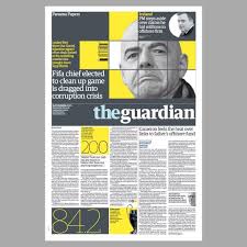 Tomorrow S Guardian Panamapapers Front Page Fifa Chief Elected To Clean Up Game Is Dragged Into Co Newspaper Layout Newspaper Design Inspiration Up Game