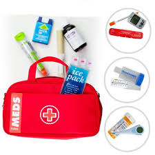 Insulated Medicine Bag Epi Bag Red Medicine Bag Medical Bag Epi Pen Case