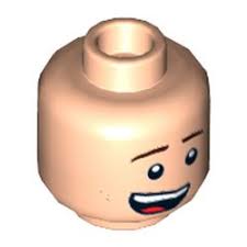 LEGO PART 3626cpr2102 Minifig Head Dick Grayson (Robin), Dual Sided, Brown  Eyebrows and Dark Tan Dimples, Wide Lopsided Smile