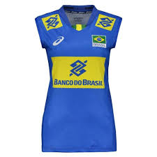 Neste sábado (15), as gloriosas. Regata Volei Asics Feminina Oficial Jogo Cbv Azul Netshoes