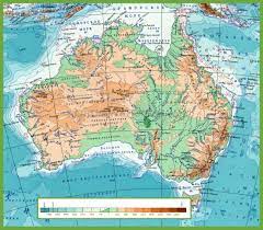 Australia is the continent that is located in oceania which is the region between the indian and south pacific oceans. Physical Map Of Australia