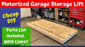 See more ideas about garage lift, attic lift, attic storage. Motorized Garage Storage Lift Build Youtube Diy Overhead Garage Storage Garage Storage Garage Lift