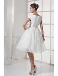 Fun Short Wedding Dresses Tulle With Sleeves Modest Ballroom Style Op4374 118 8 Gemgrace Com Short Sleeve Wedding Dress White Bridesmaid Dresses Short Wedding Dress