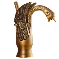 Walcut usbr4018 clear glass bath sink basin with art faucet set. Rmckuva Bathroom Sink Taps Bathroom Faucet Brass Retro Basin Sink Faucet Chrome Coating Mixer Glass Nozzle Hot And Cold Swan Faucet Buy Online In Antigua And Barbuda At Antigua Desertcart Com Productid 103100903