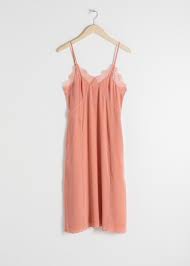 Silk Slip Dress Peach Other Stories Andotherstories Silkdress Loungewear Silk Slip Dress Slip Dress Fashion