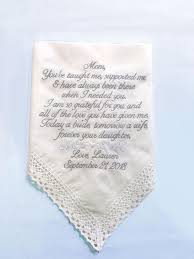 These mother of the bride gifts are a great way to thank the wonderful woman in your life. Mother Of Bride Gift Wedding Handkerchief Wedding Gift Gift Etsy Mom Wedding Gift Personalized Handkerchief Wedding Wedding Handkerchief