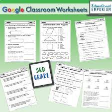 This option does require you to log in to google docs. Math Worksheets 3rd Grade Digital Practice Google Classroom Distance Learning
