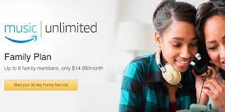 If you're looking to kit the whole family out with the latest tunes, the family plan may be better suited. Amazon Music Unlimited Launches 15 Month Or 150 Year Family Plan Up To 6 Users 9to5mac