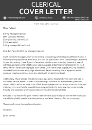 We did not find results for: Clerical Cover Letter Example Tips Resume Genius