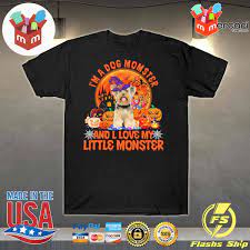 I'm A Dog Momster Shih Tzu And Love My Little Monster Halloween Pumpkin  Jack O Lantern Shirt, hoodie, sweater, long sleeve and tank top