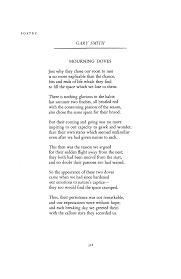 Mourning Doves By Gary Smith Poetry Magazine