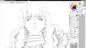 Did a really basic and mainstream drawing vid this time my editing skills are still missing a spot cuz im still gettin used to the new software. Speed Drawing Lineart Griffith Berserk Kentaro Miura Youtube