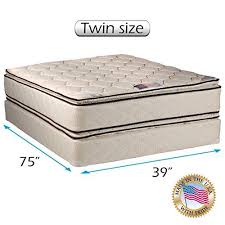 Dream Sleep Coil Comfort Pillowtop 2 Sided Twin Mattress Set With Mattress Protector Included Sleep Syst Queen Mattress Set Pillow Top Mattress Mattress Sets