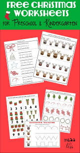 Try our christmas worksheets and printables with your child this winter. Free Preschool And Kindergarten Worksheets For Christmas Mess For Less