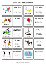Bab.la ist für diese inhalte nicht verantwortlich. Learn German Vocabulary Popular Sports Picture Cards Deutsch Vokabeln Lernen Beliebte Sportarten Bilderkarten Steemkr