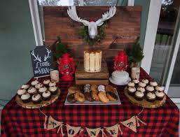 First Birthday Birthday Table Decoration Ideas At Home Related Image Lumberjack Birthday Party Boy First Birthday First Birthday Parties