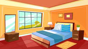 Affordable and search from millions of royalty free images photos and vectors. Free Vector Cartoon Bedroom Interior Background Template Cozy Modern House Room In Morning Light