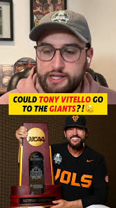 Tony Vitello is expected to be named the head coach of the San Francisco  Giants per sources. Ken Rosenthal had it first