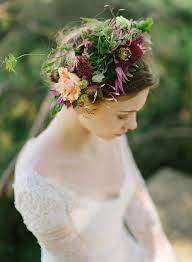Dramatic Flower Crown Heather Hawkins Photography Http Heyweddinglady Com Rich Moody Spring Florals Vint Bridal Flower Crown Bridal Flowers Bride Flowers