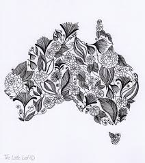 Australia Patterned Drawing Australia Tattoo Australian Tattoo Pattern Art
