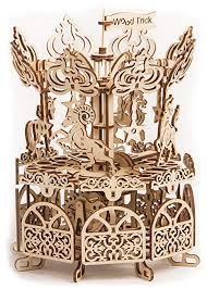 Wood Trick 3d Wooden Puzzle Carousel Mechanical Models Assembly Constructor Brain Teaser Best Diy Toy Iq Game Fo Wooden Puzzles Mechanical Model Alex Craft