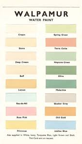 walpamur colour card from 1950 uk in 2019 paint swatches