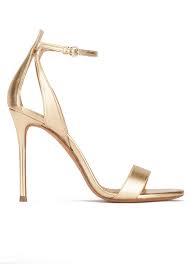 Up to 50% off at farfetch. Ankle Strap High Heeled Sandals In Gold Metallic Leather Pura Lopez