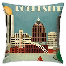 0% financing available on all orders over $50. Buy Hahal Square Pillow Cases Rochester New York Short Plush Cushion Cover Soft Decorative Pillow Covers For Sofa Bedroom Car 18x18 Online In Turkey B0854htlkw