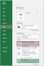 How To Resize Print Area And Fit To One Page In Excel