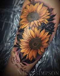 Top 100 Unique Thigh Tattoo For Women Tattoos Sunflower Tattoo Thigh Sunflower Tattoos