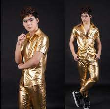 Mens gold star trek command uniform fancy dress costume adults licensed outfit. Singing Gold Short Sleeve Shirt Slim Fit Men Shirt Camisa Masculina Mens Dress Shirts Men Clothes Imported Clothing Customizable Clothes Jewelry Clothes Broochclothes Wool Aliexpress