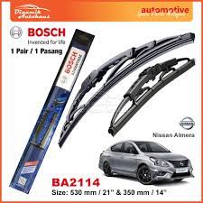 Kereta baru, cermin dah retak. Nissan Almera Car Windshield Wiper Blade 21 14 Bosch Advantage Ba2114 Shopee Malaysia