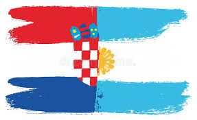 Conocida también como trobojnica, la bandera de croacia está formada por un tricolor mediante el cual se representa la historia política de esta nación. Vector De La Bandera De Croacia Y De La Bandera De Italia Pintado A Mano Con El Cepillo Redondeado Ilustracion Del Vector Ilustracion De Naturalice Concepto 112551771