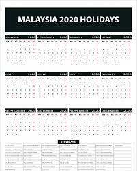 The above is the list of 2020 public holidays declared in malaysia which includes federal, regional government holidays and popular observances. Calendar 2020 Pdf Malaysia Calendario 2019