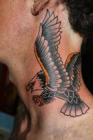 Bird Tattoos For Guys On Neck Traditional Eagle Neck Tattoo By Dan Power Eagle Neck Tattoo Neck Tattoo For Guys Best Neck Tattoos