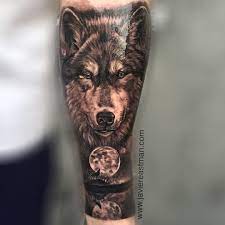 First Session On His Sleeve Thanks Dylan Javiereastman Javiereastmantattoo Wolf Moon Wolftattoo Moo Wolf Tattoos Wolf Tattoo Sleeve Wolf Tattoo Design